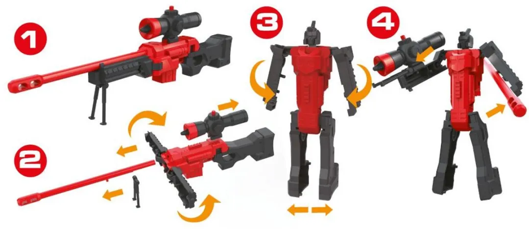 Eddy Toys Transformeerbaar Robot Geweer 2-in-1 - Multicolor