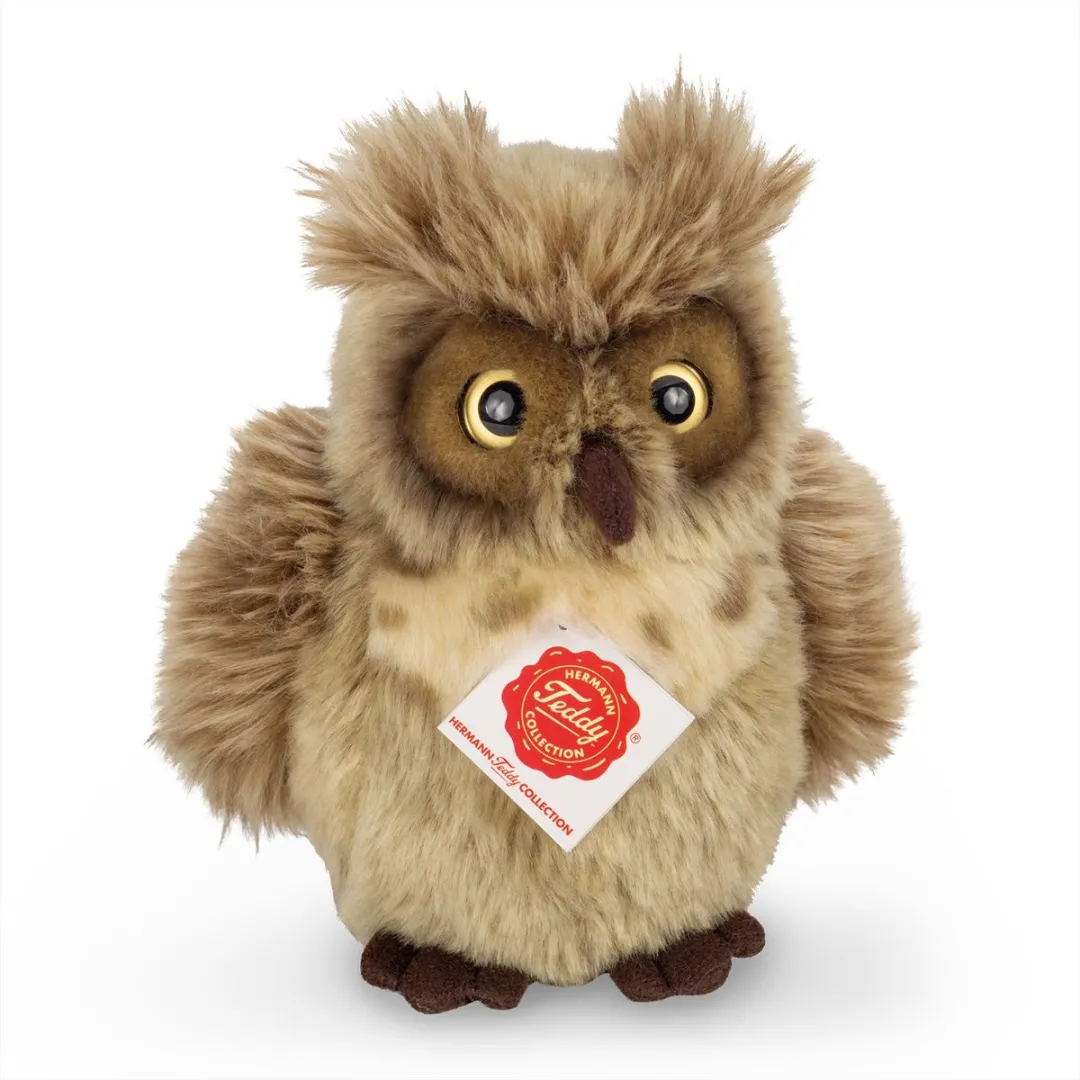 Teddy Hermann Knuffel Uil - Bruin - 17 cm