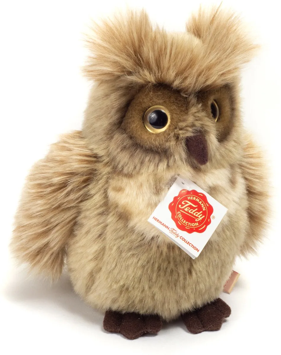 Teddy Hermann Knuffel Uil - Bruin - 17 cm