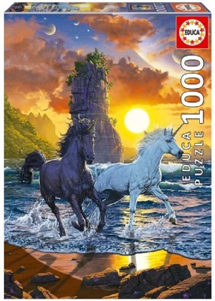 Educa Eenhoorn op het Strand Puzzel 1000 Stuks - Multicolor