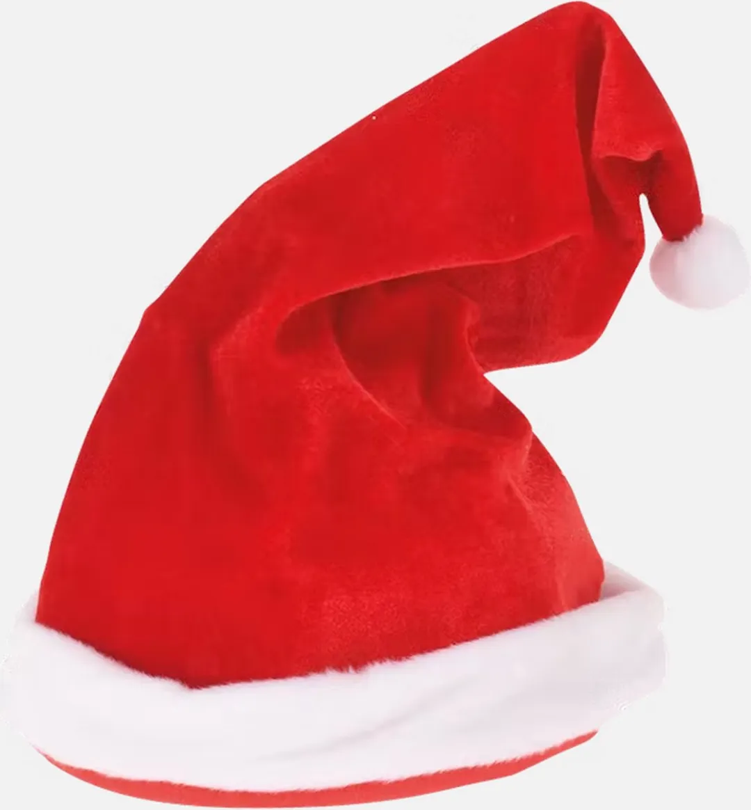 Tender Toys Kerstmuts met Muziek - Rood 32cm