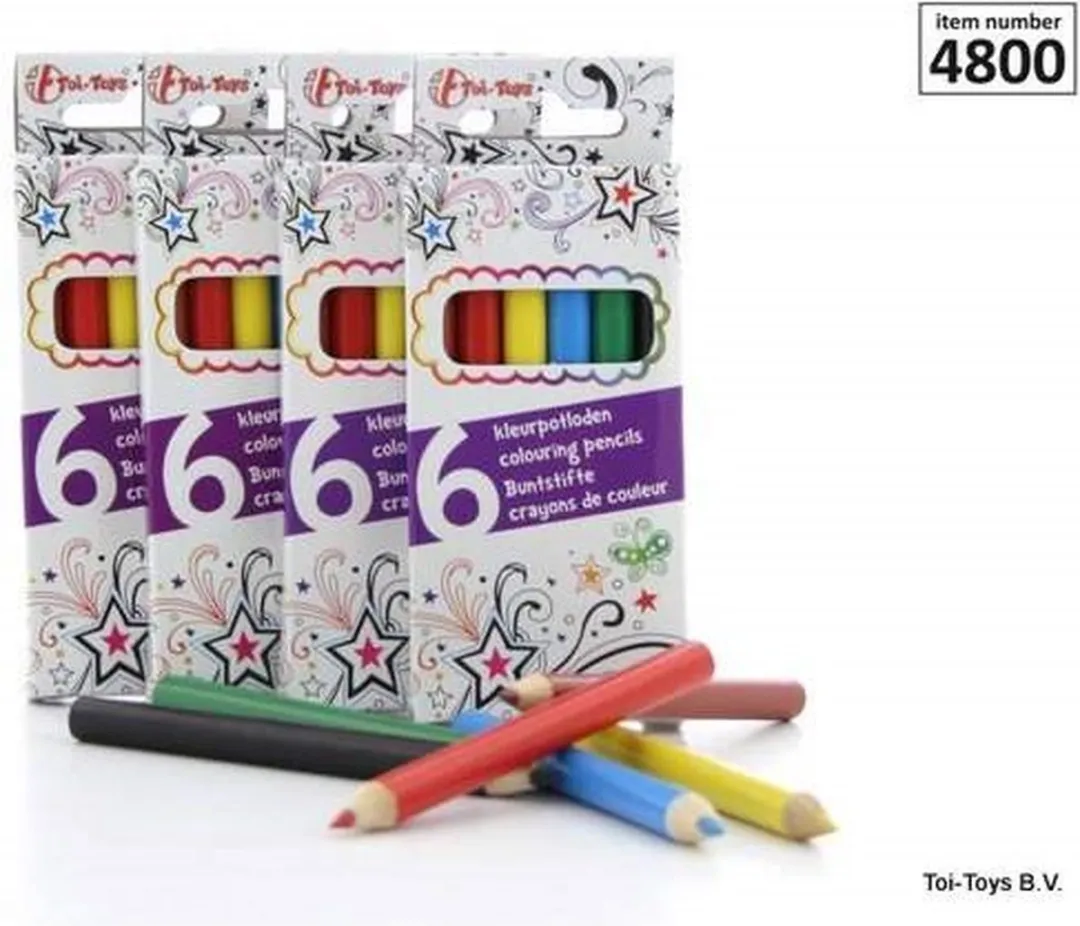 Toi-Toys Kleurpotloden 6 Stuks - Multicolor