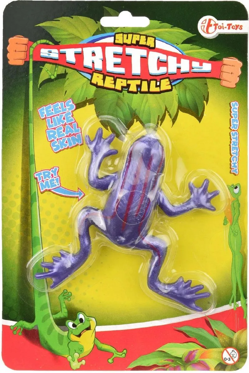 Toi-Toys Rekbare Kikker/Hagedis Metallic