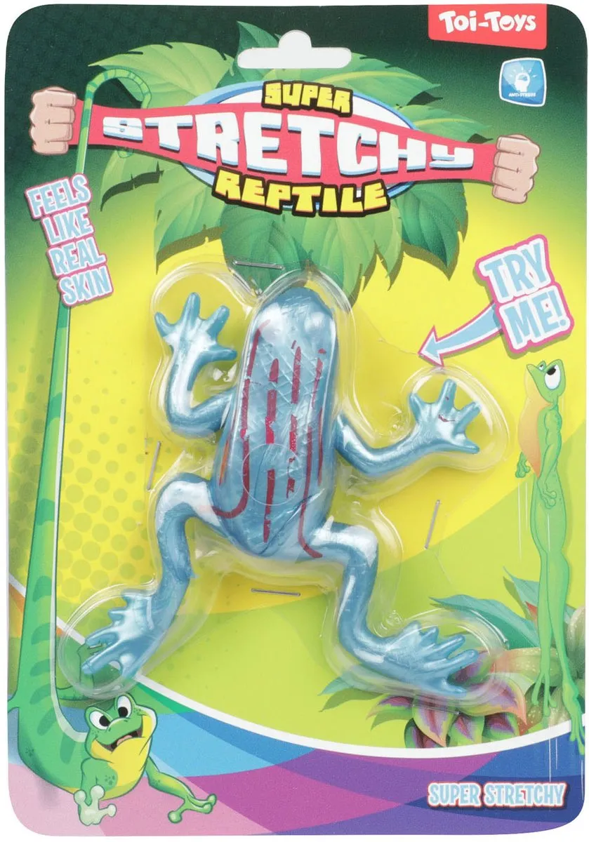 Toi-Toys Rekbare Kikker/Hagedis Metallic