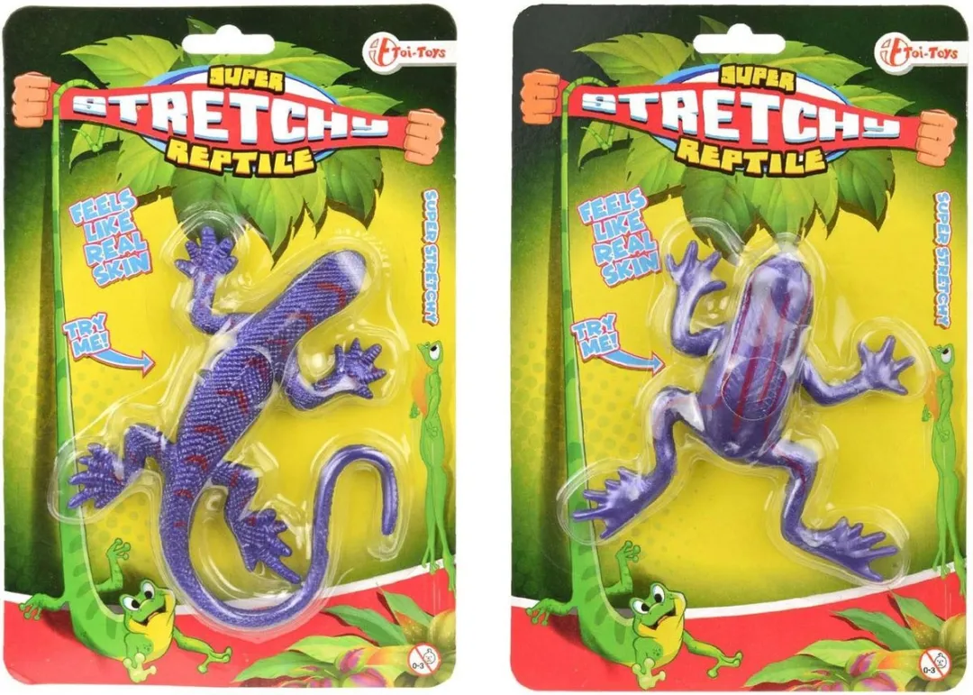 Toi-Toys Rekbare Kikker/Hagedis Metallic