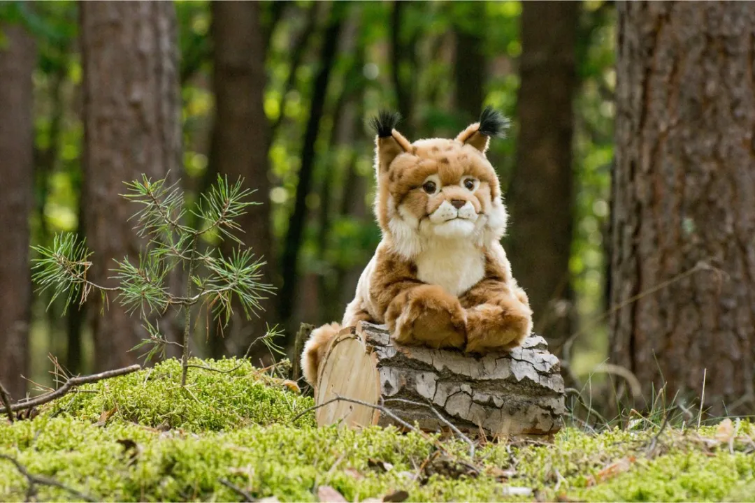 Teddy Hermann Lynx Knuffeldier - Lichtbruin 45cm