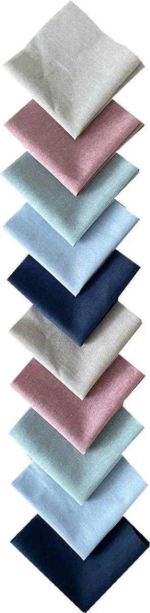 BINK Bedding Chambray Quilt Patchwork Lapjes - 10 Stuks 25x25cm