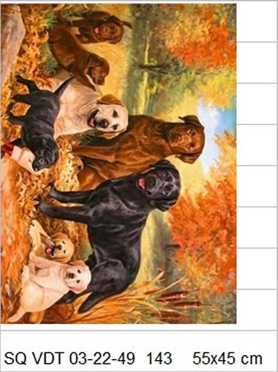 VDTOYS Diamond Painting VDTB143 Labrador Family - 55x45cm