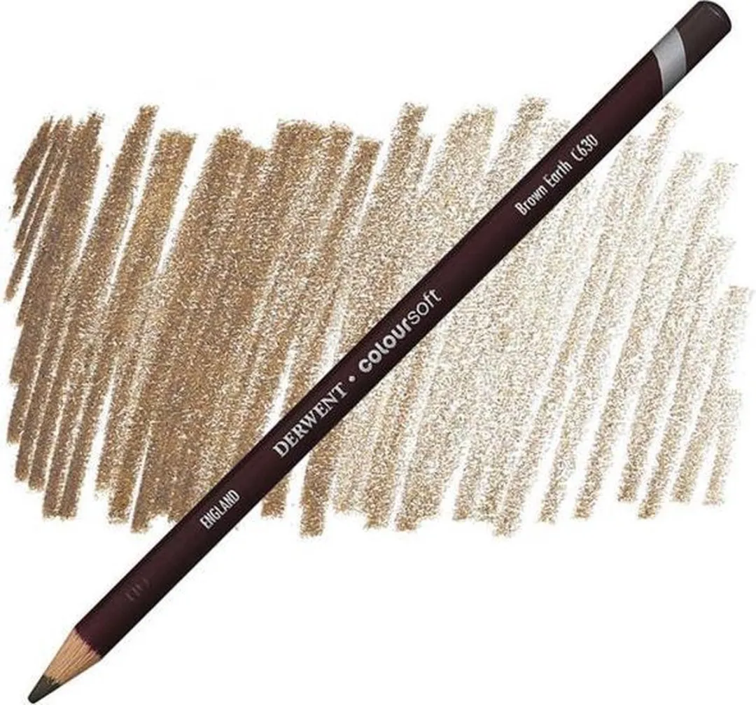 Derwent Coloursoft Potlood Brown Earth C630