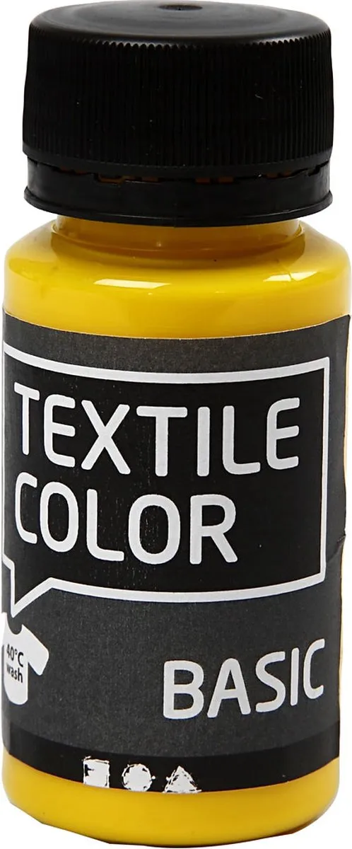 Creativ Company CC Creotime Textile Color Basic Primair Geel 50ml