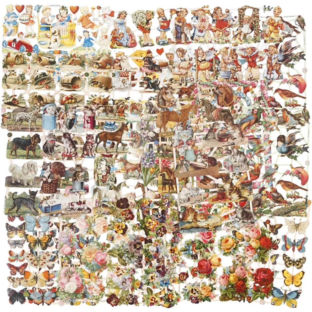 Creativ Company Vintage Plaatjes Poëziealbum Knipplaatjes 30 Vellen