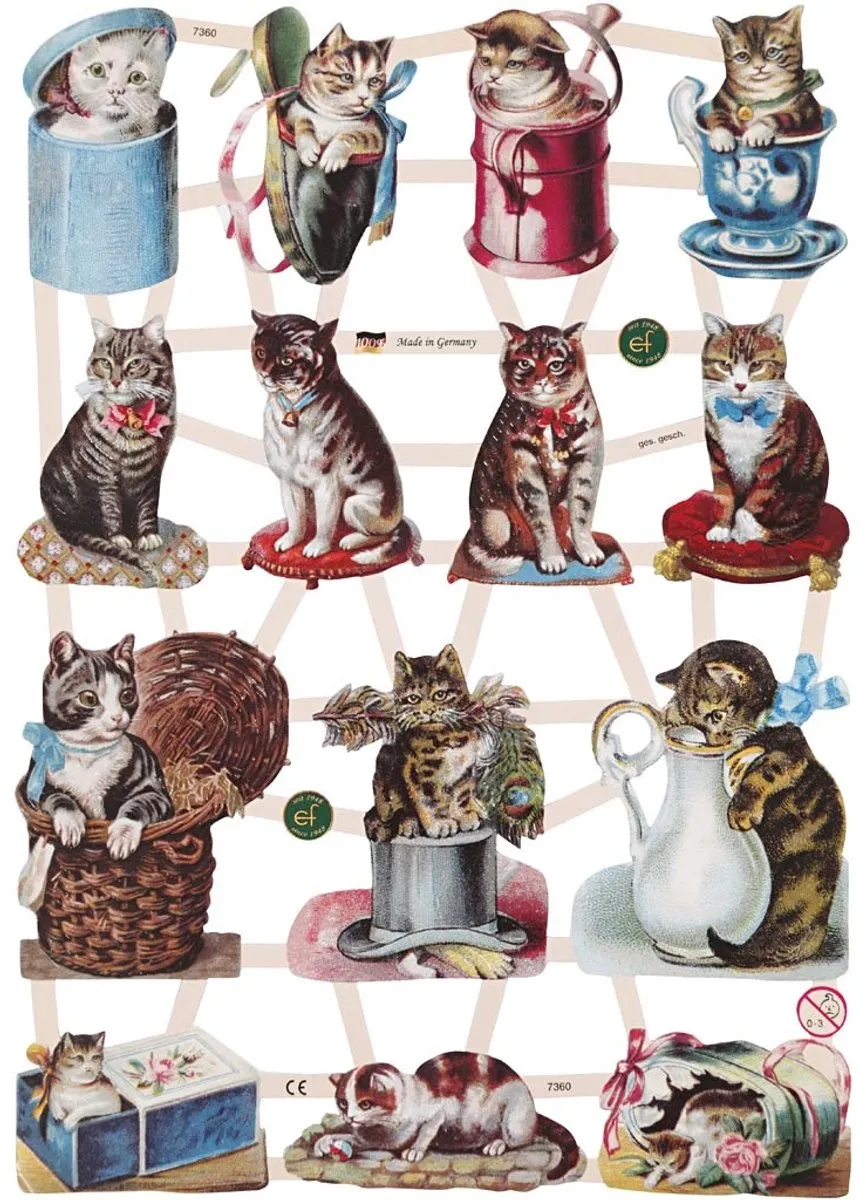 Creativ Company Vintage Plaatjes Poëziealbum Knipplaatjes 30 Vellen