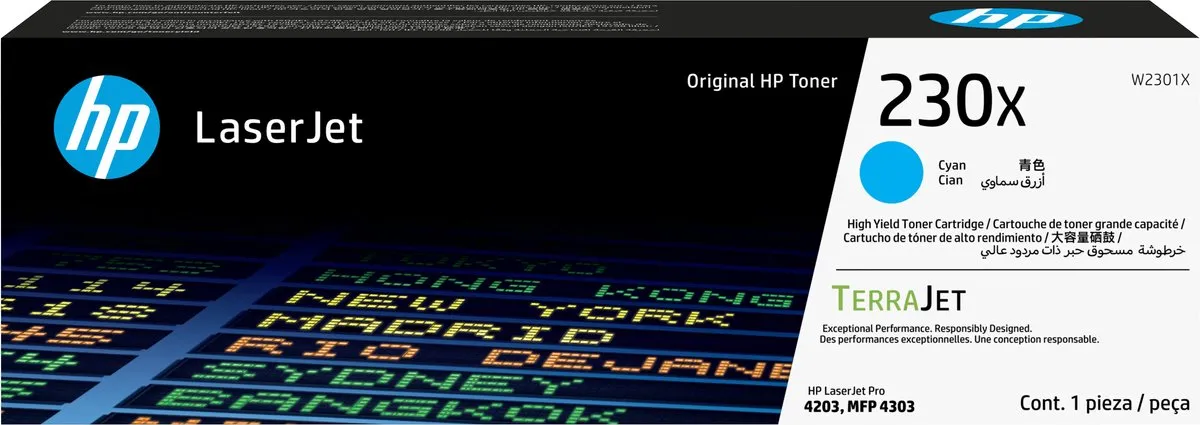 HP 230X Cyan Tonercartridge W2301X - 5500 Pagina's
