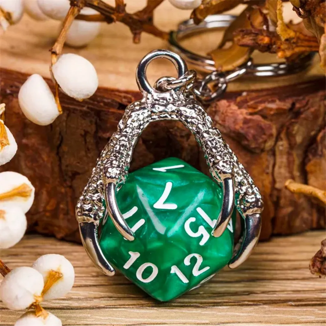 Lapi Toys D20 Sleutelhanger - Groen/Goud