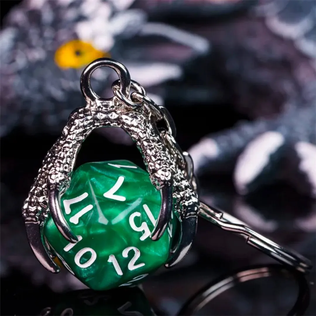 Lapi Toys D20 Sleutelhanger - Groen/Goud