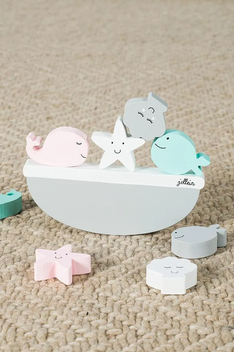 Jollein Houten Puzzel Sea Animals 8-delig - Multicolor
