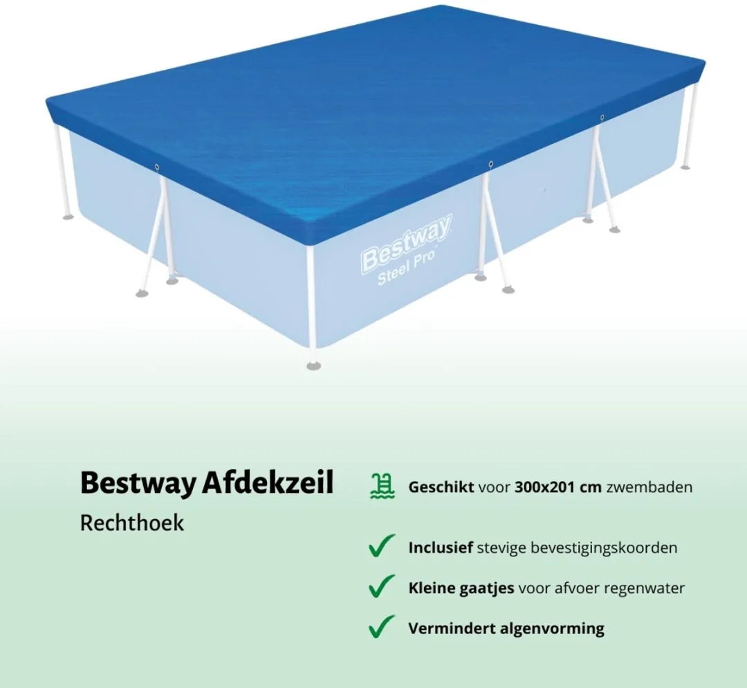 Bestway Steel Pro Frame Zwembad 300x201x66cm - Blauw
