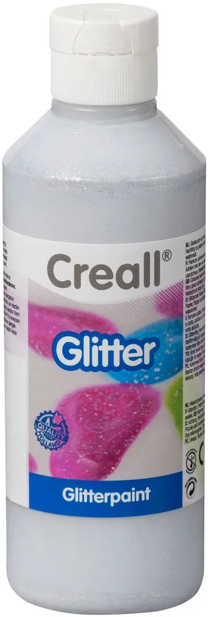Creall Glitterverf Zilver 250ml