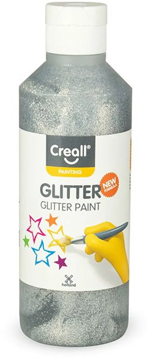Creall Glitterverf Zilver 250ml