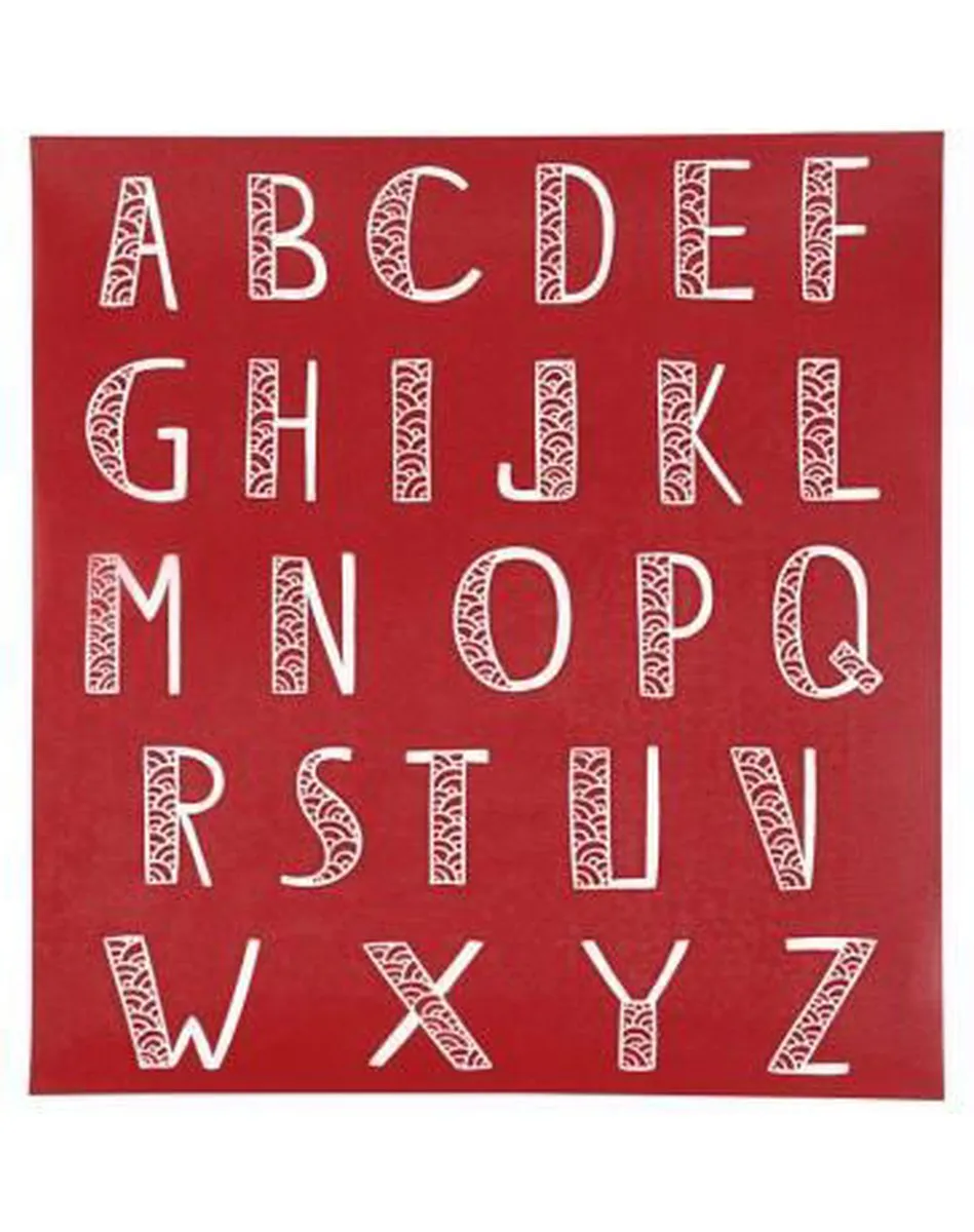 Creativ Company Screen Stencil Alfabet 21x21cm