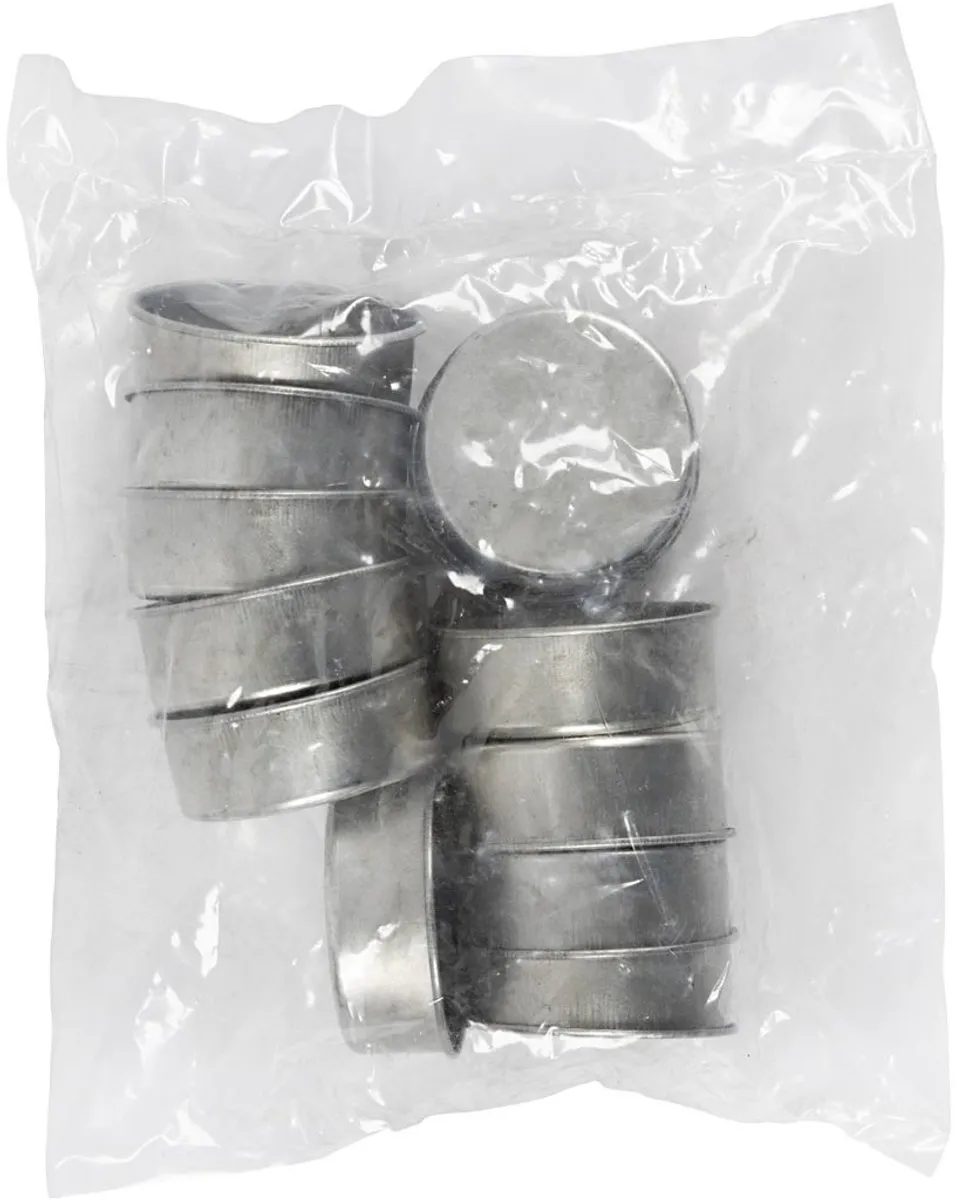 Creativ Company Metalen Theelichouder 44mm - 12 Stuks - Zilver