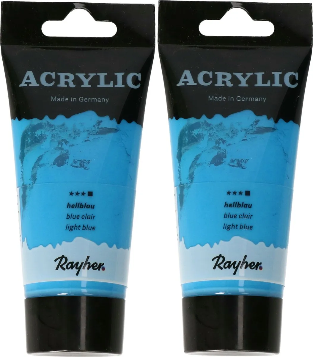 Rayher Acrylverf op waterbasis Lichtblauw 75ml
