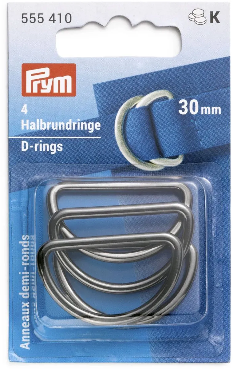 Prym Halfronde D-ringen 30mm - 4 Stuks