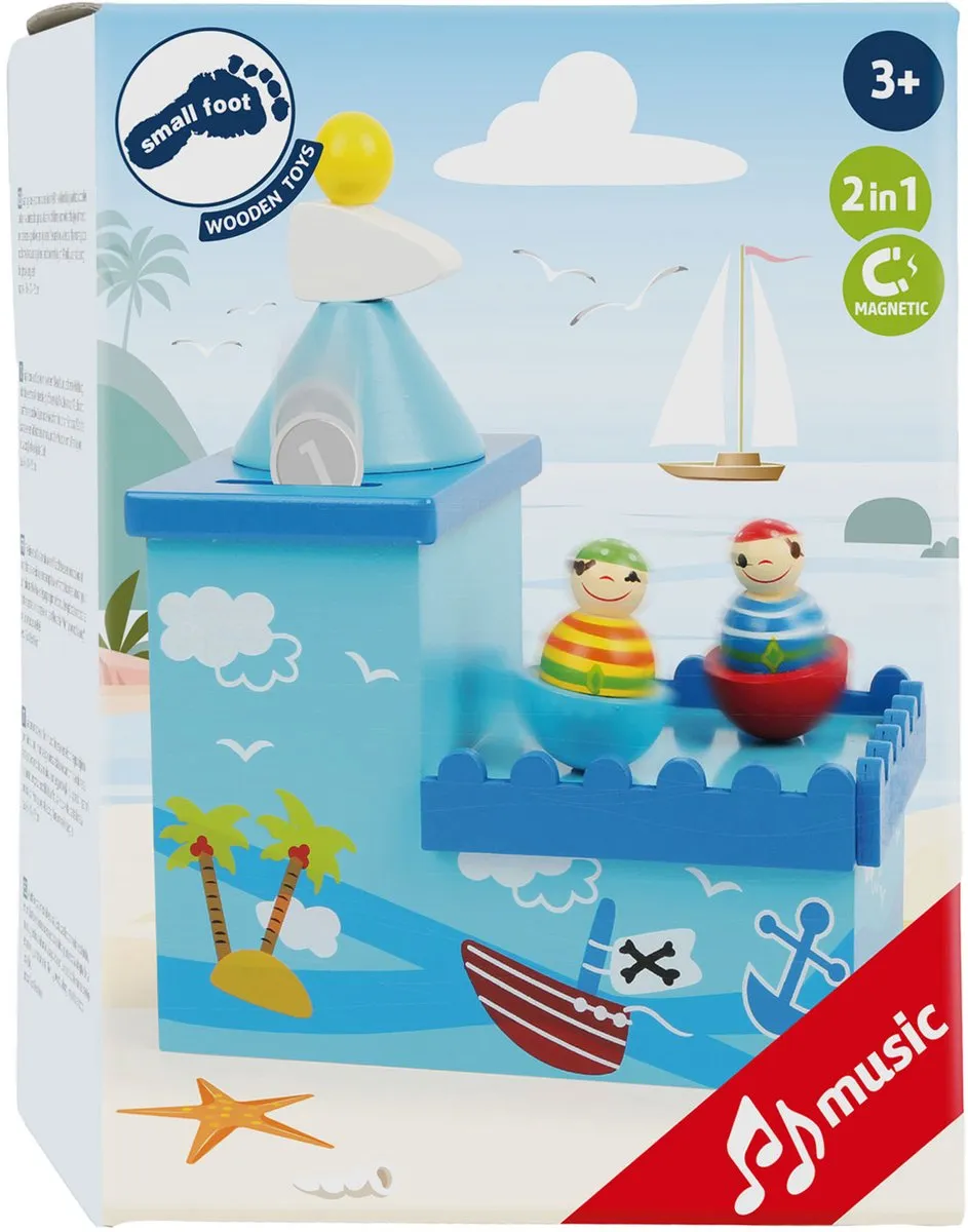 Small Foot Houten Muziekdoos & Spaarpot Piraat