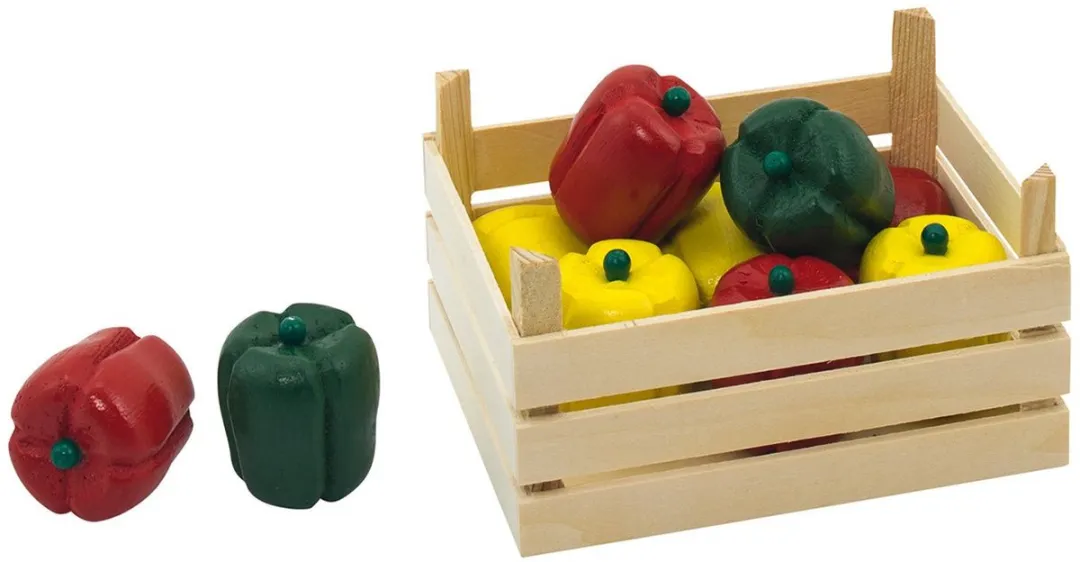 Goki Groentenkist met Paprika's - Multi Kleuren