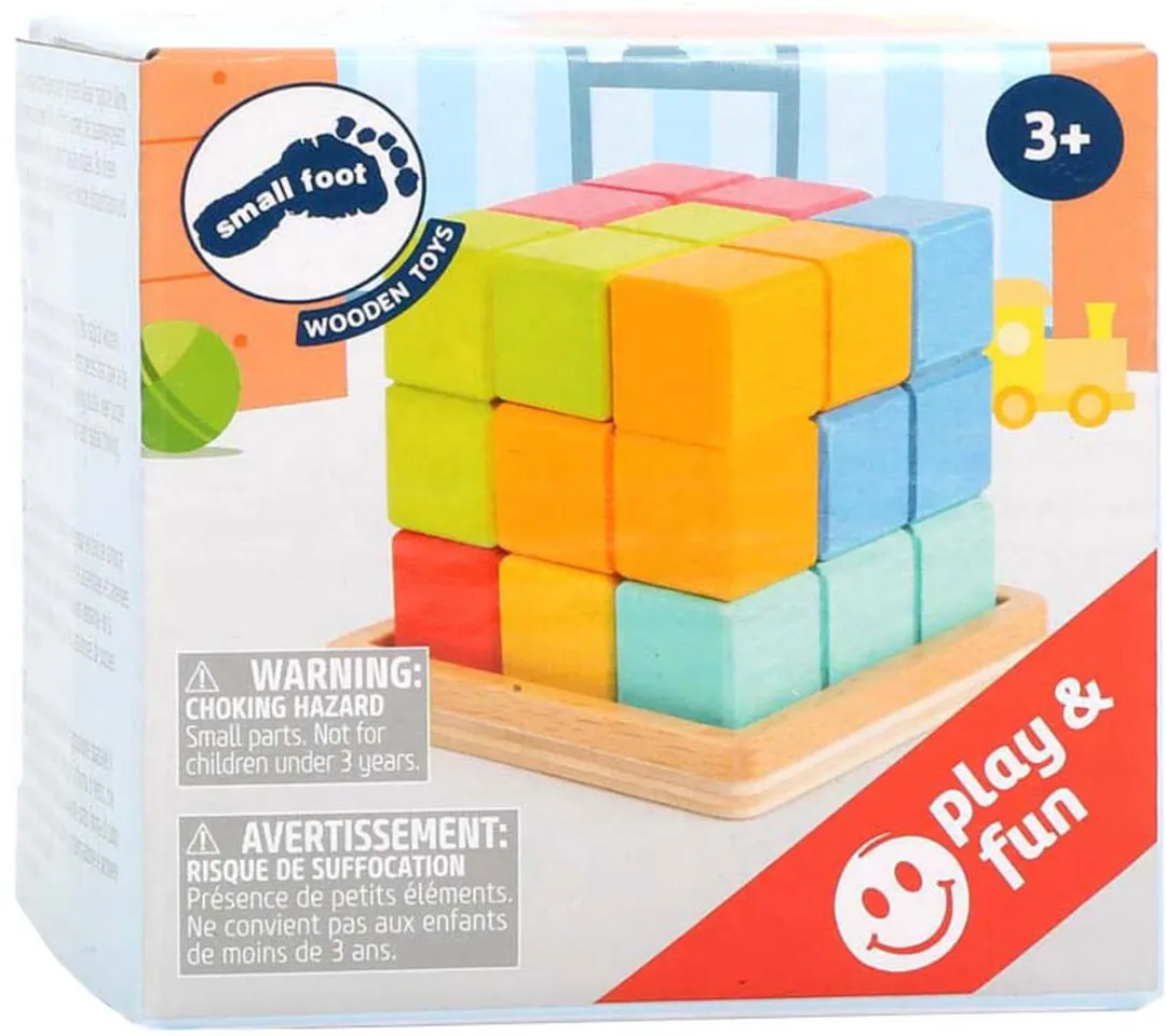 Small Foot Houten 3D Breinpuzzel 3-delig - Multi