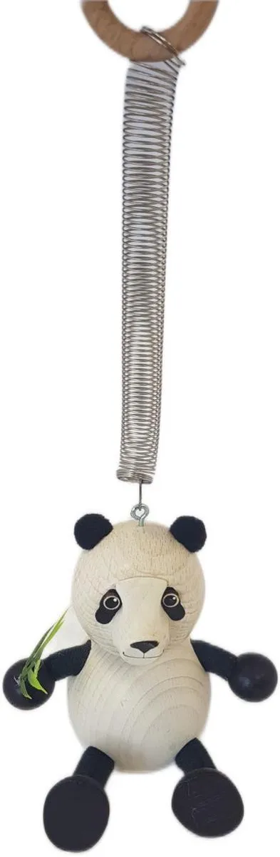 Tricky-Toy Panda Houten Speelpoppetje - Multicolor
