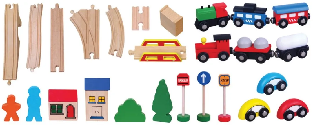 Viga Toys Treinset Junior 40-delig Multicolor