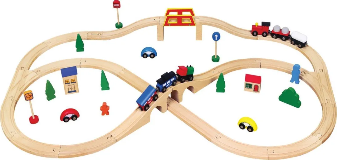 Viga Toys Treinset Junior 40-delig Multicolor