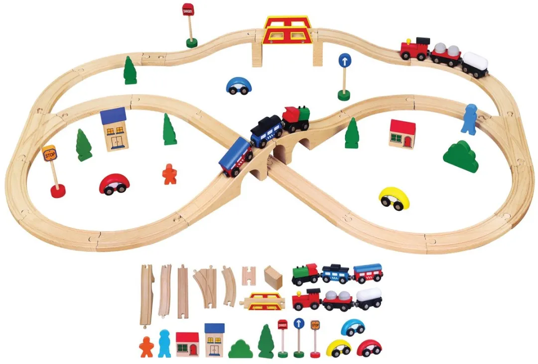 Viga Toys Treinset Junior 40-delig Multicolor