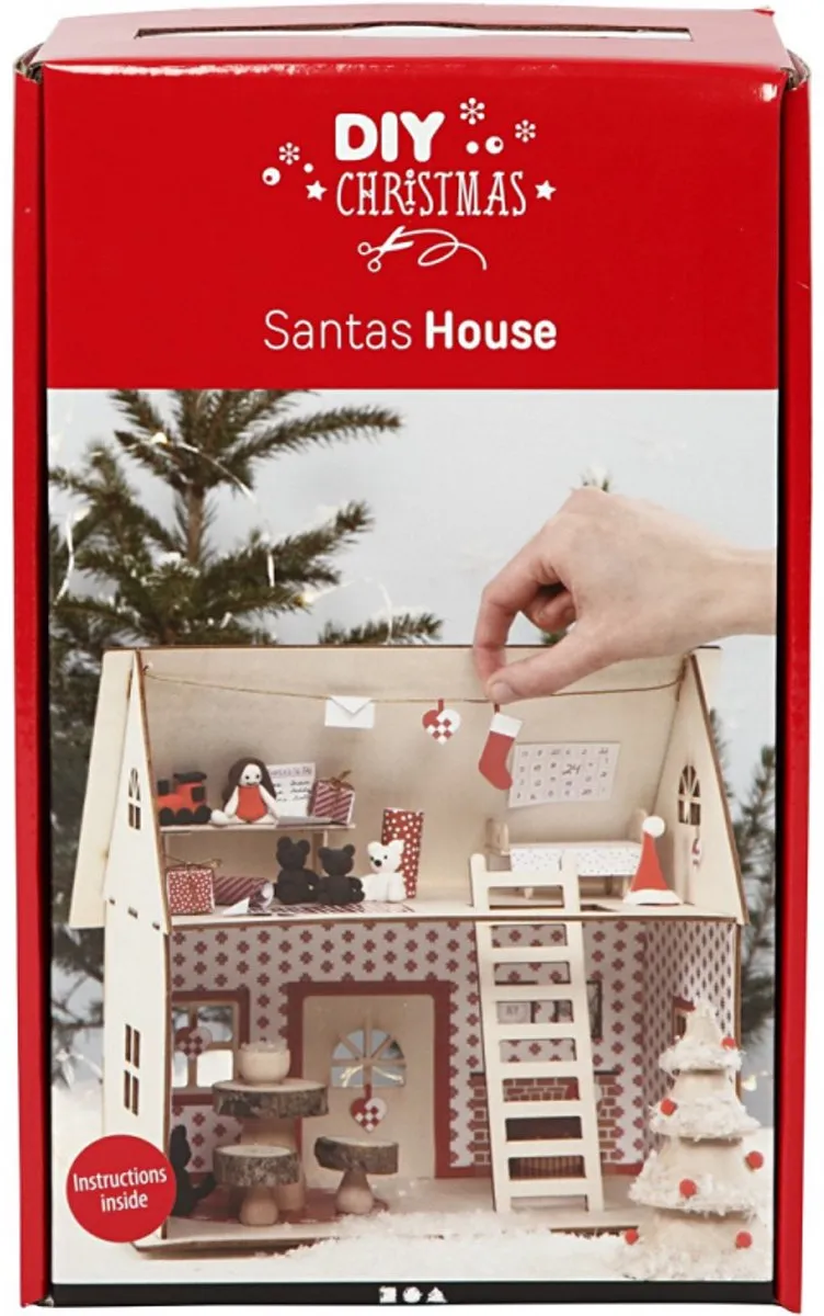 Creativ Company Huis van de Kerstman Set - Blank