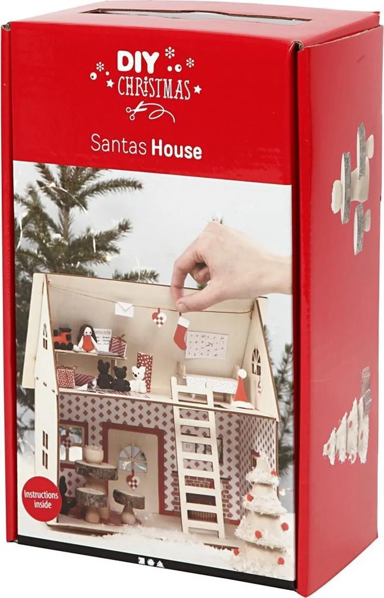 Creativ Company Huis van de Kerstman Set - Blank