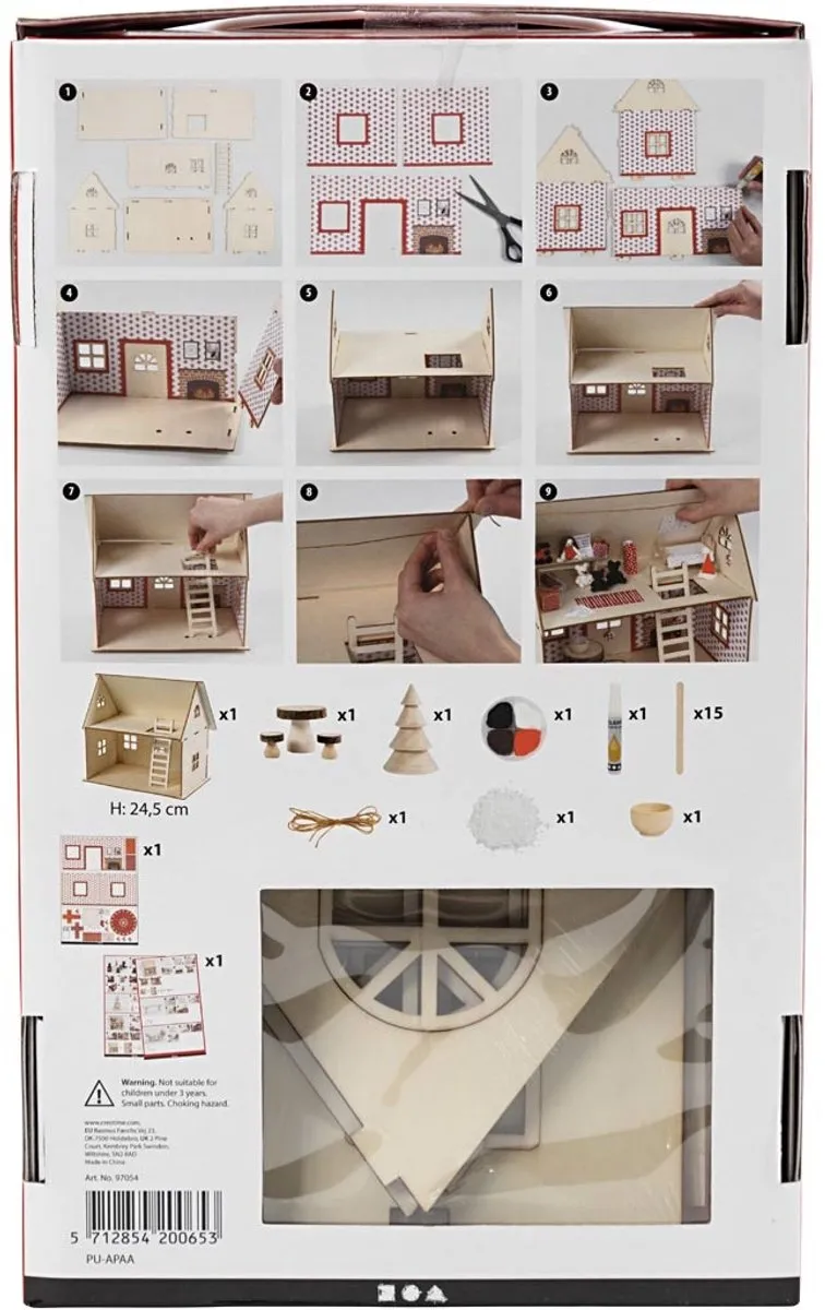Creativ Company Huis van de Kerstman Set - Blank