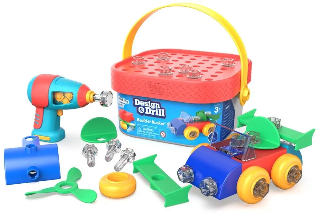 Learning Resources Design & Drill Build-It Bucket STEM Set 950EI4146 - Multicolor - afbeelding 6 van 6