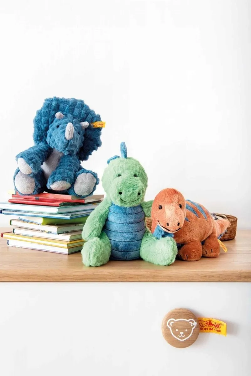 Steiff Knuffel Triceratops Dixi - Grijs