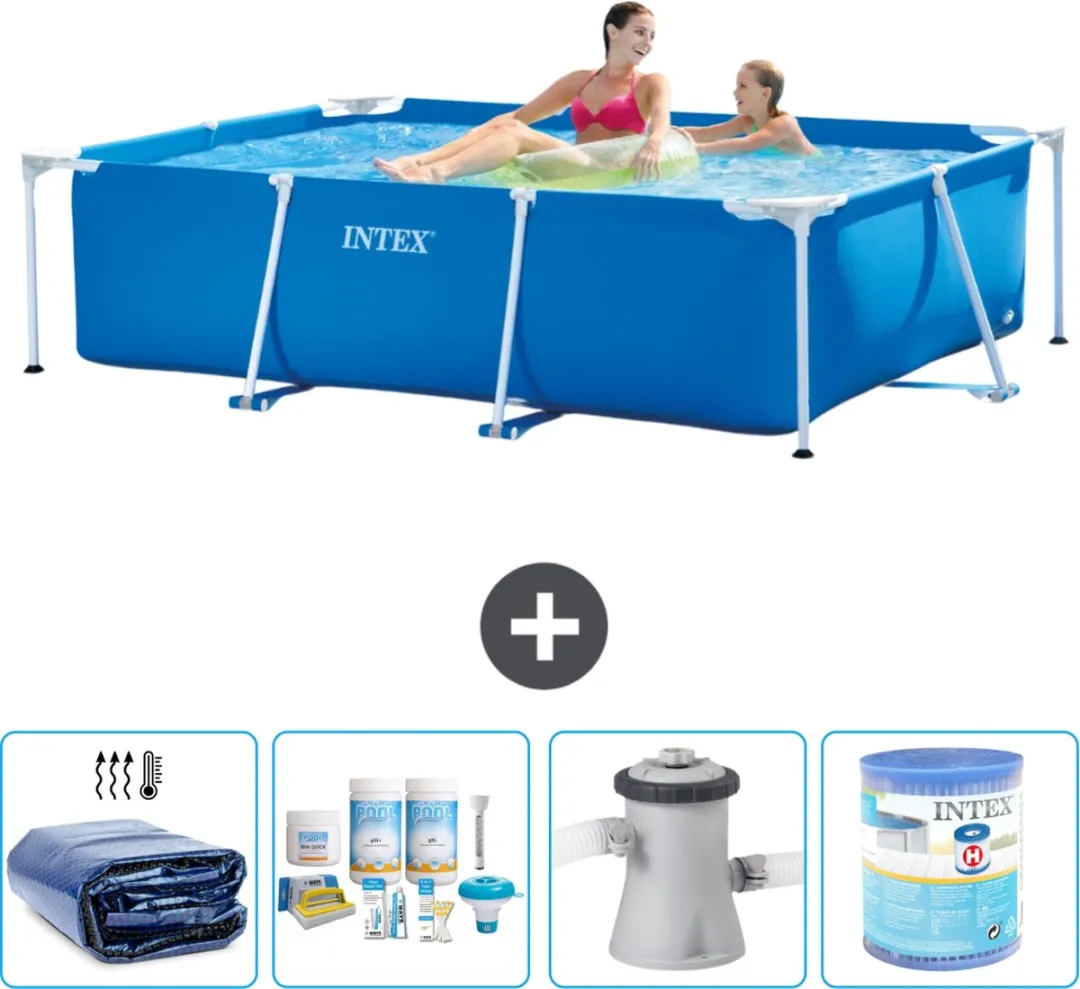 Intex Rechthoekig Frame Zwembad 220x150x60cm - Blauw