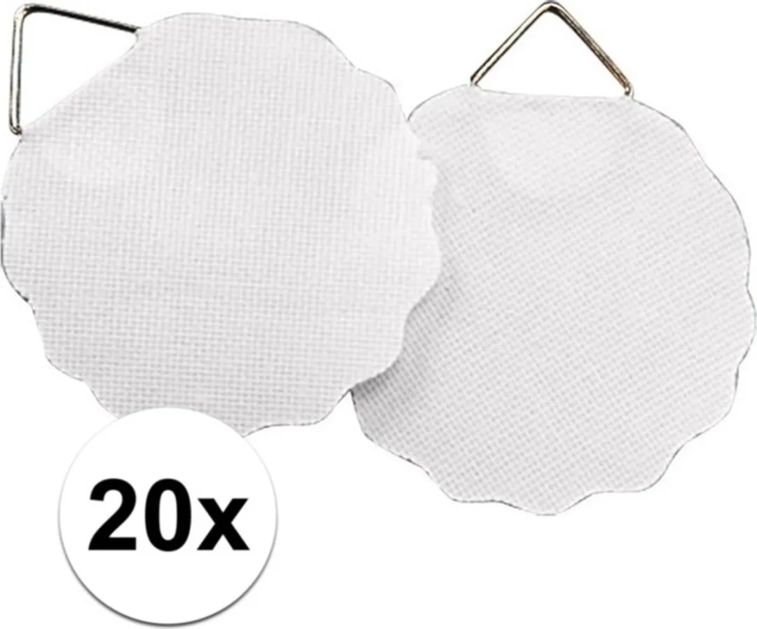Rayher Ophanghaakjes 20 Stuks - Wit