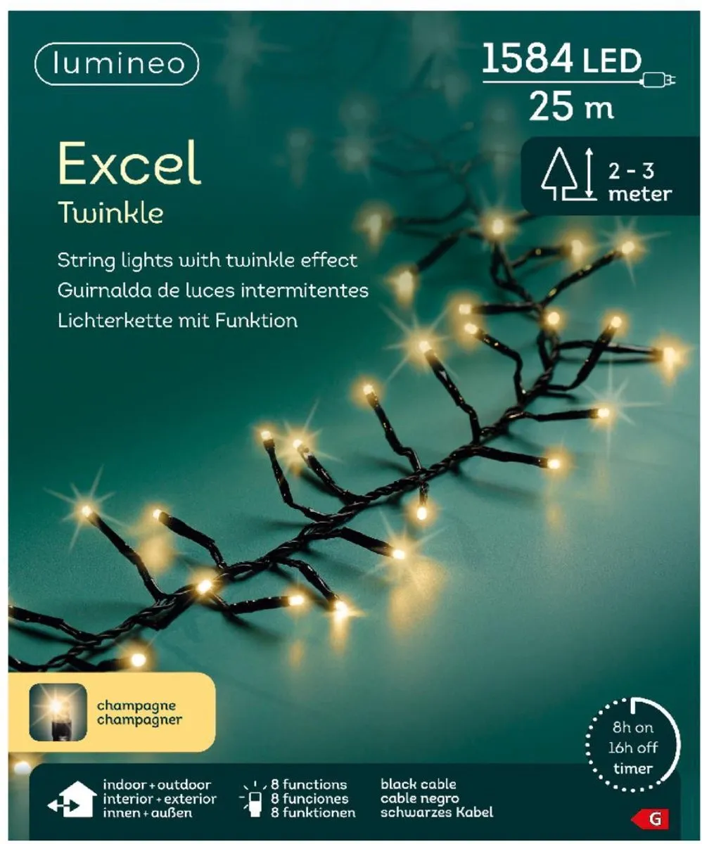 Lumineo Excel Twinkel 1584LED 25M