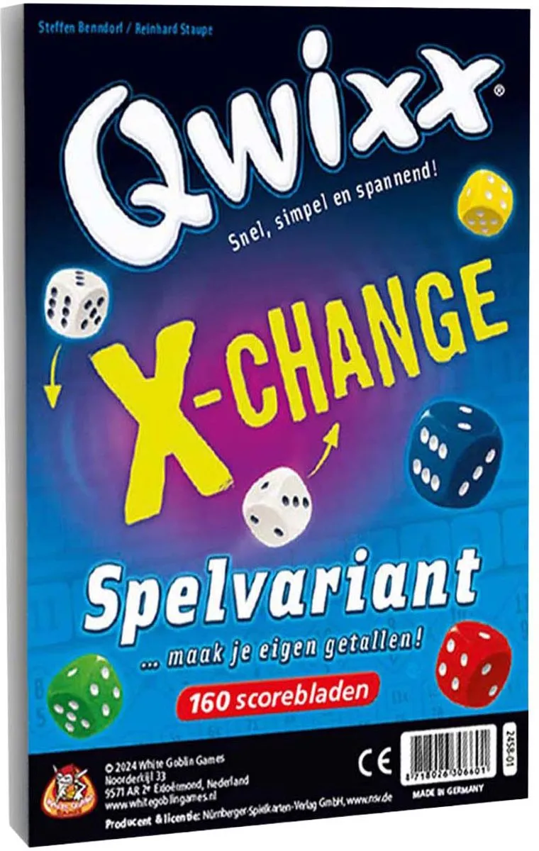 White Goblin Games Qwixx: X-Change Strategisch Dobbelspel - 2-5 Spelers - Multi