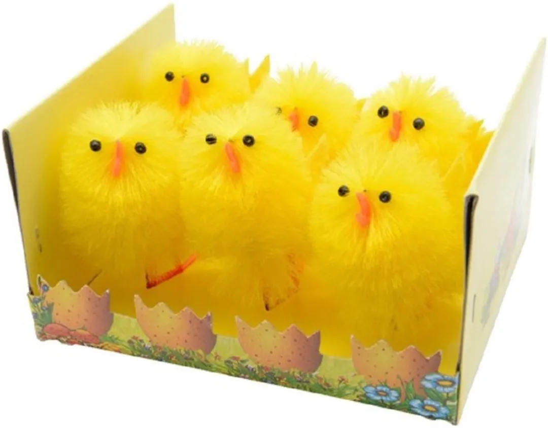Decoris Gele Paaskuikentjes 6,5cm - 24 Stuks