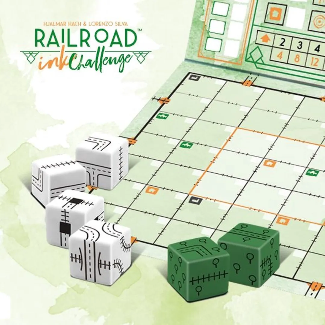 White Goblin Railroad Ink Natuurgroen WGG2117 Roll & Write Spel - 1-4 Spelers