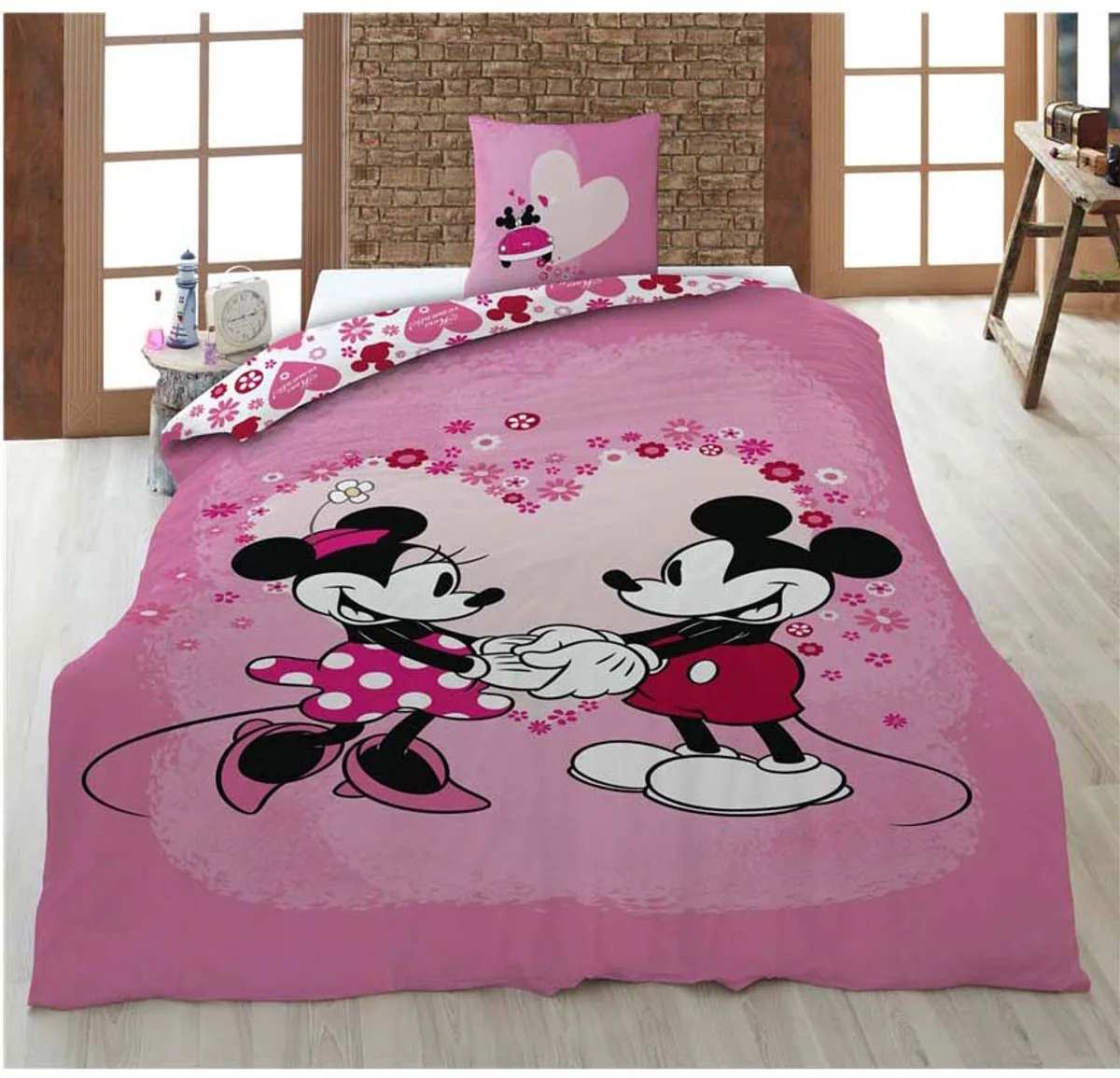Disney Minnie Mouse Dekbedovertrek 140x200cm - Roze