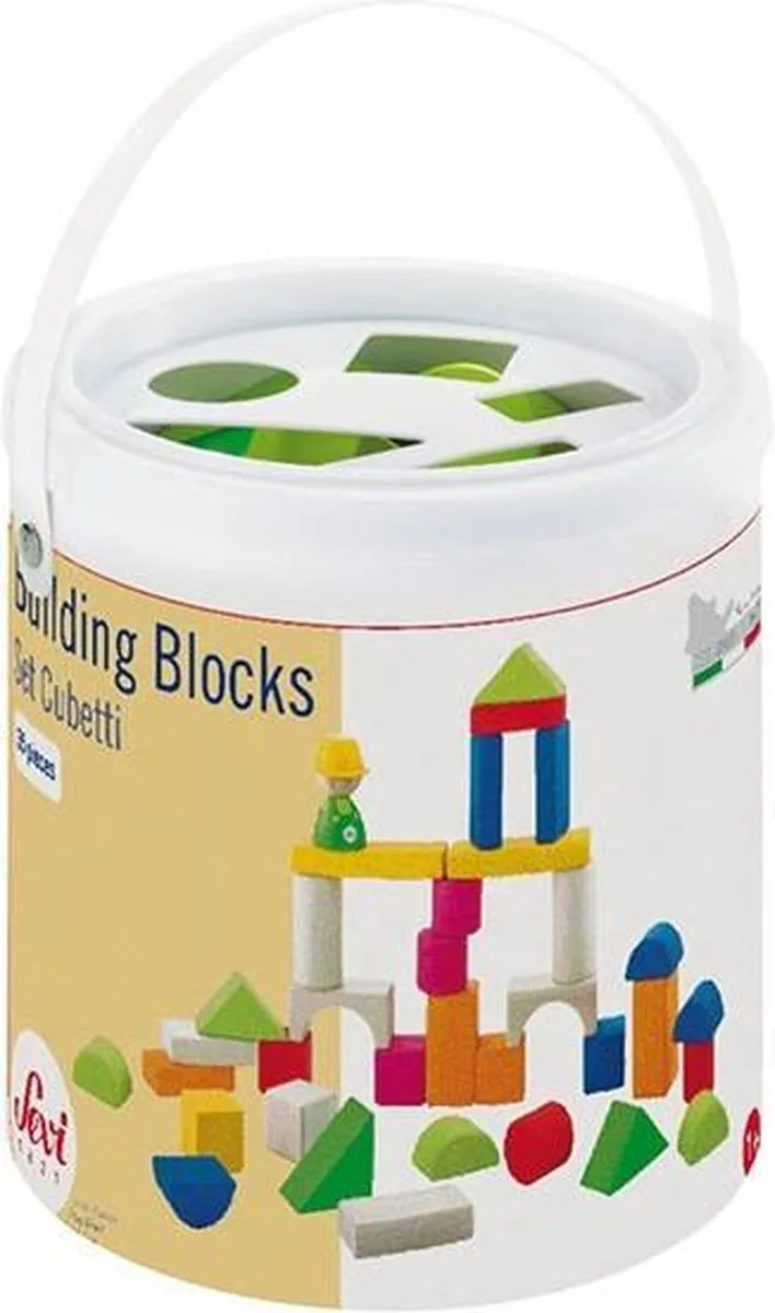 Sevi Bouwblokken Hout 35-delig - Multicolor