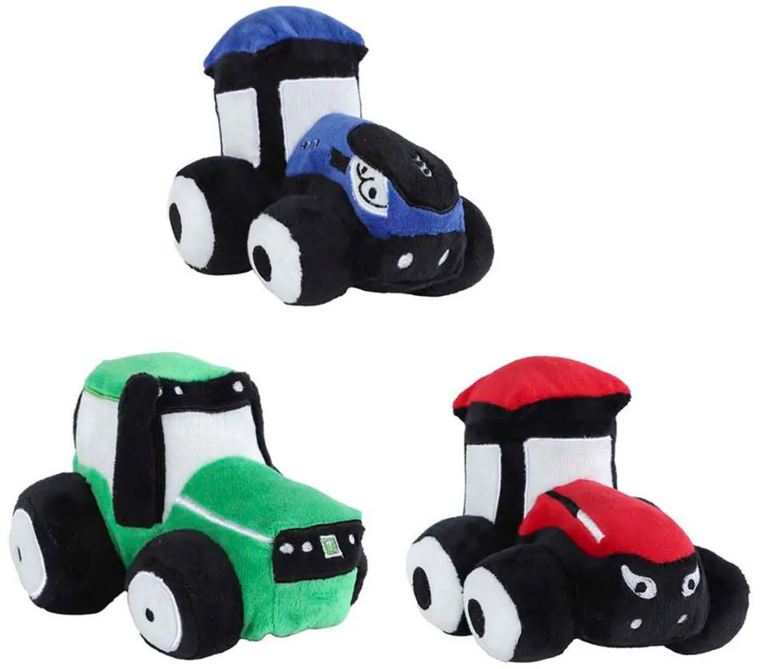 Kids Globe Pluche Tractor 13cm - Multikleur