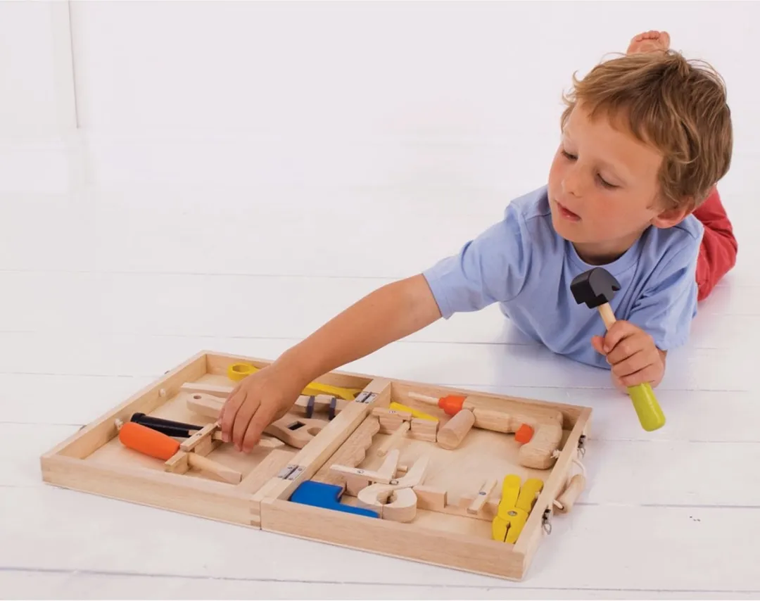 BIGJIGS Gereedschapskoffer Hout