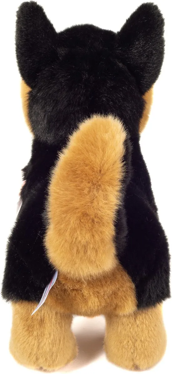 Teddy Hermann Knuffelhond Herdershond - Bruin/Zwart - 23 cm
